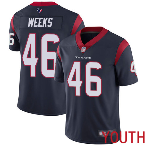 Houston Texans Limited Navy Blue Youth Jon Weeks Home Jersey NFL Football #46 Vapor Untouchable